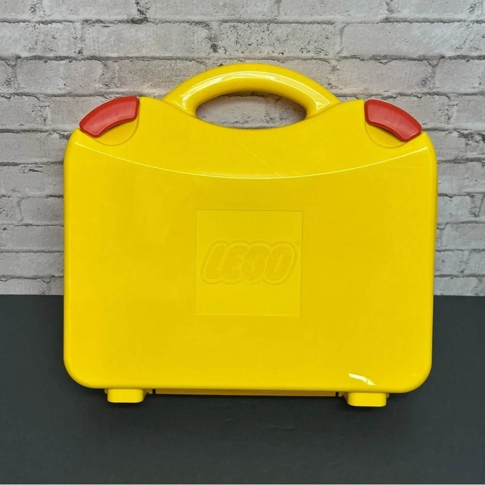 LEGO Storage Case Yellow Hard Plastic Latching Storage Empty Box Divider